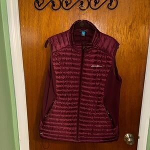 Eddie Bauer Women's Maroon Quilted Vest